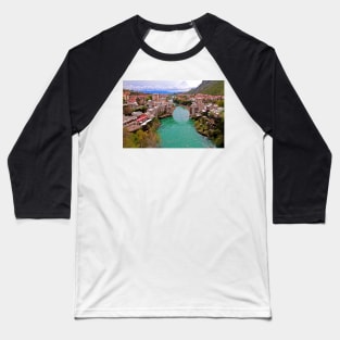 Mostar. View from the top of the Minaret. Baseball T-Shirt